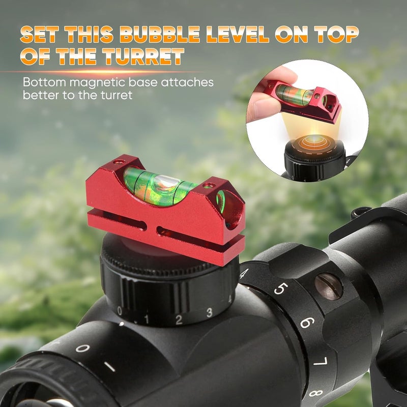 CXFDDV Scope Leveling Kit - Picatinny Scope Level, High Precision Scope Bubble Level, Magnetic Universal Leveling Tool - Image 5